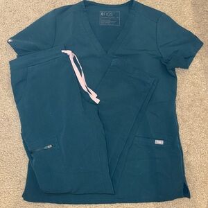 Figs Scrubs Caribbean Blue